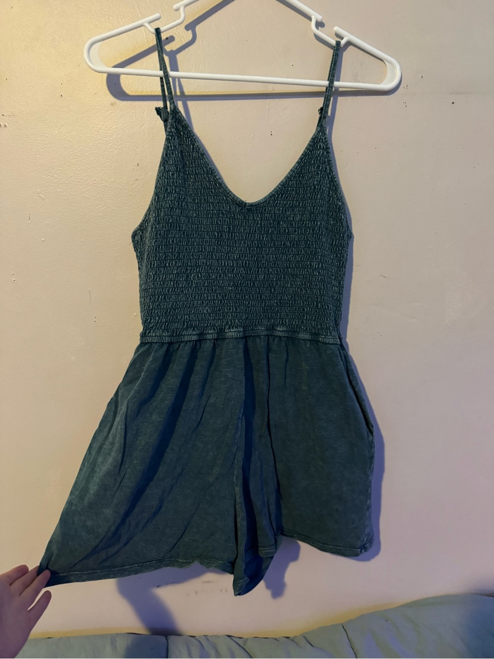Juniors One-Piece Romper - Dark Teal Green